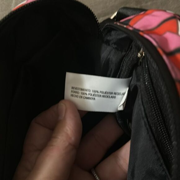 DVF x Target Modern Geo Black Pink Red Navy White Nylon Camera Crossbody Bag - Picture 12 of 13